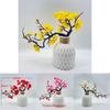 Winter Sweet Decorative Fake Plum Blossom Branch With Bright Colors For Living Space