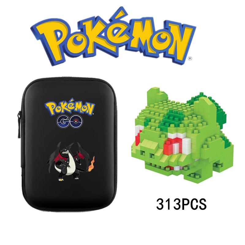 

Funny Joy Building Blocks Assembly Anime Picachu Charizard Doll Charmander Gengar Bulbasaur Bricks Figures Toy for Kid Gift Bag