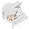 Grand Piano Shaped Windup Transprent Acrylic Music Box Birthday Present Gift