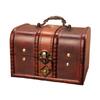 Vintage Treasure Chest Wooden Jewelry Box Antique Jewelry Storage Box  Room Props