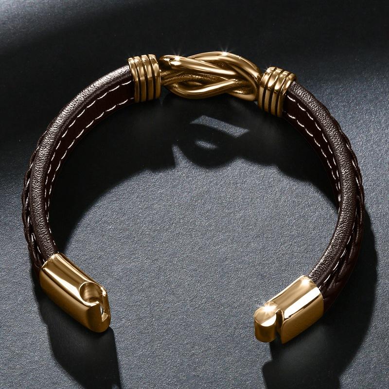 2026 Men's 8-character Gold Bracelet, European and American High-quality Jewelry