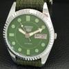 JAPAN VINTAGE REFURBISHED SEIKO 5 AUTOMATIC MENS GREEN DIAL WATCH a444268-1