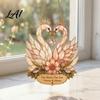 Birthday Gift for Girlfriend Stained Glass Style Swan Pendant Decorative Acrylic Suncatcher Window Car Sunlight Prism Ornament And Christmas