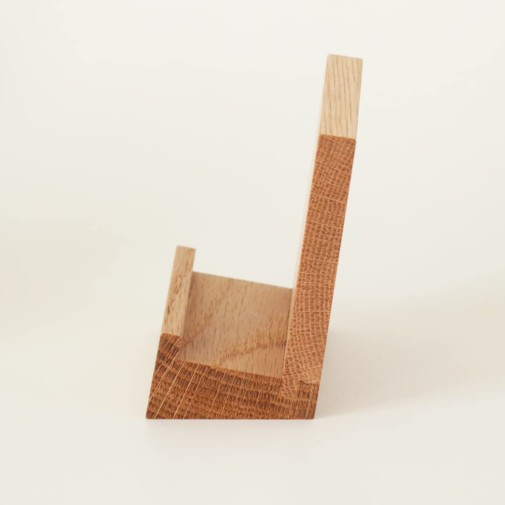 High-quality solid oak wooden memorial stand, 3.0 inches, made in Japan