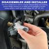 Grease Zerk Tool, 4 Way Zerk Grease Fittings Removal Tools Fit 1/4"-28 SAE, 1/8"-NPT, M10x1 M8x1 and Hex Size 3/8" 5/16" 7/16" for Install, Remove,