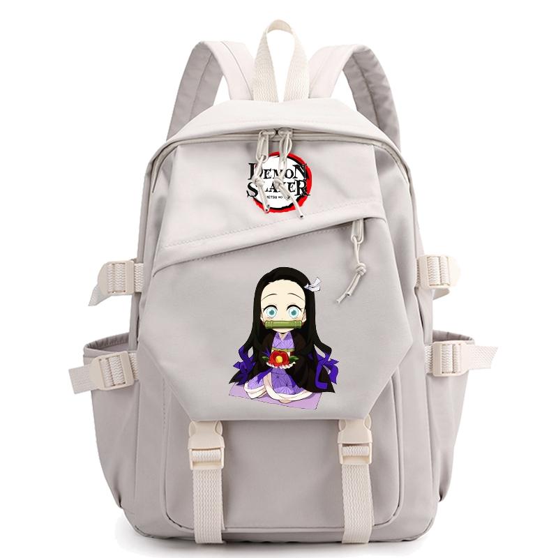 Anime Demon Slayer Ryggsekk Back To Schoolbag for Boy Girl Bookbag for Kid Gaver Menn Dame Reisebag Stor kapasitet ryggsekk