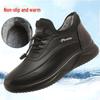 Men's Winter Plus Velvet Thick Warm Cloth Shoes for Middle-Aged and Elderly - Soft Sole Walking Footwear