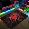 Red Hot Chili Peppers Design Crystal Velvet Carpet Cozy Non?Slip Printed Rug For Bedroom Living Room Entrance