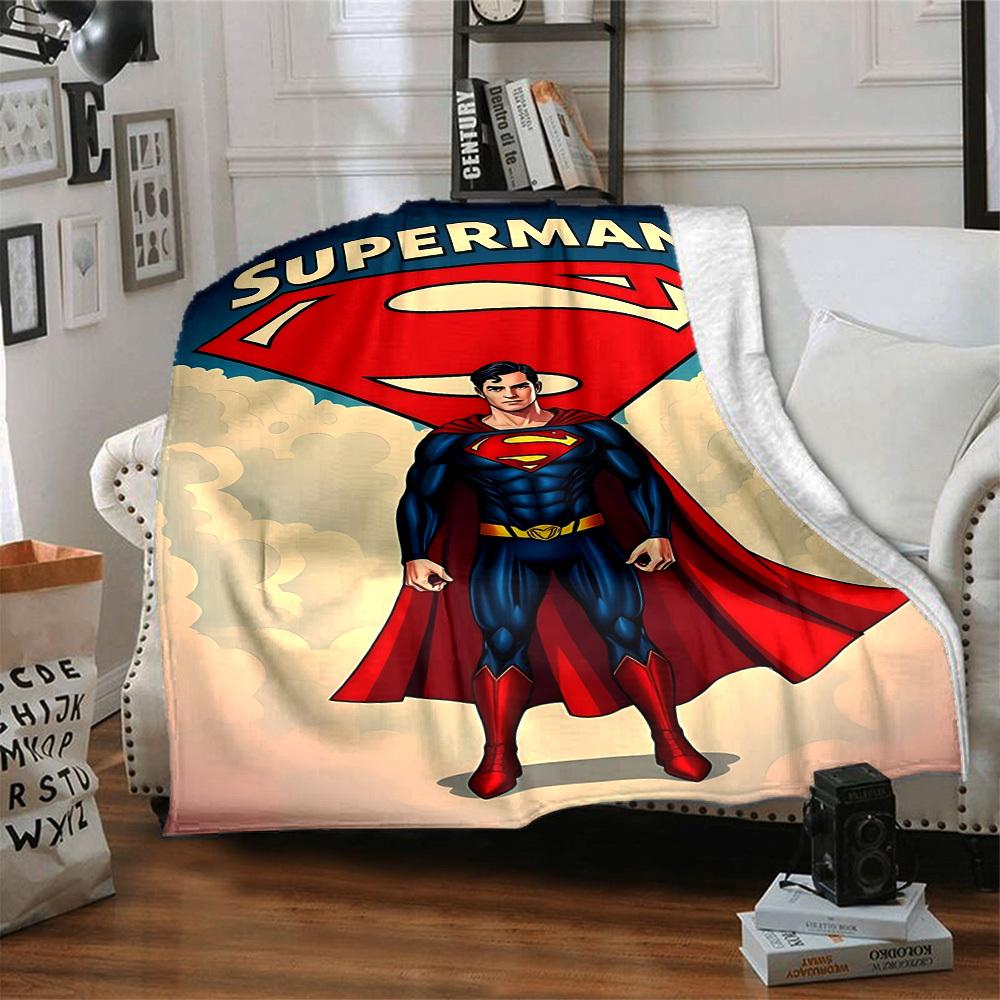 1pc Superman Flannel Throw Blanket Soft, Warm & Cozy for Couch, Bed, Office, and Travel Versatile All Season Gift, Christmas Present