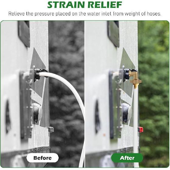 90 Degree Water Hose Elbow For RV With Easy Grip Connector RV Drinking Water Hose Adapter For RV City Water Inlet Connection City Water Hookup For