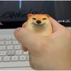 Shiba Inu Realistic Egg Shape PVC Desk Decor, Dog and Egg Union Decorations for Home, Offices, Fun Christmas Gifts