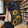 Vibrant Yellow Sunflowers on White Soft TPU Phone Case for iPhone 17 16 15 14 13 12 11 Pro Max Plus Shockproof Anti-Slip Cover