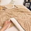 Contemporary Carved Velvet Bed Blanket Luxury 350g Thickened Autumn Winter Warm Blanket Machine Washable Multipurpose Comforter