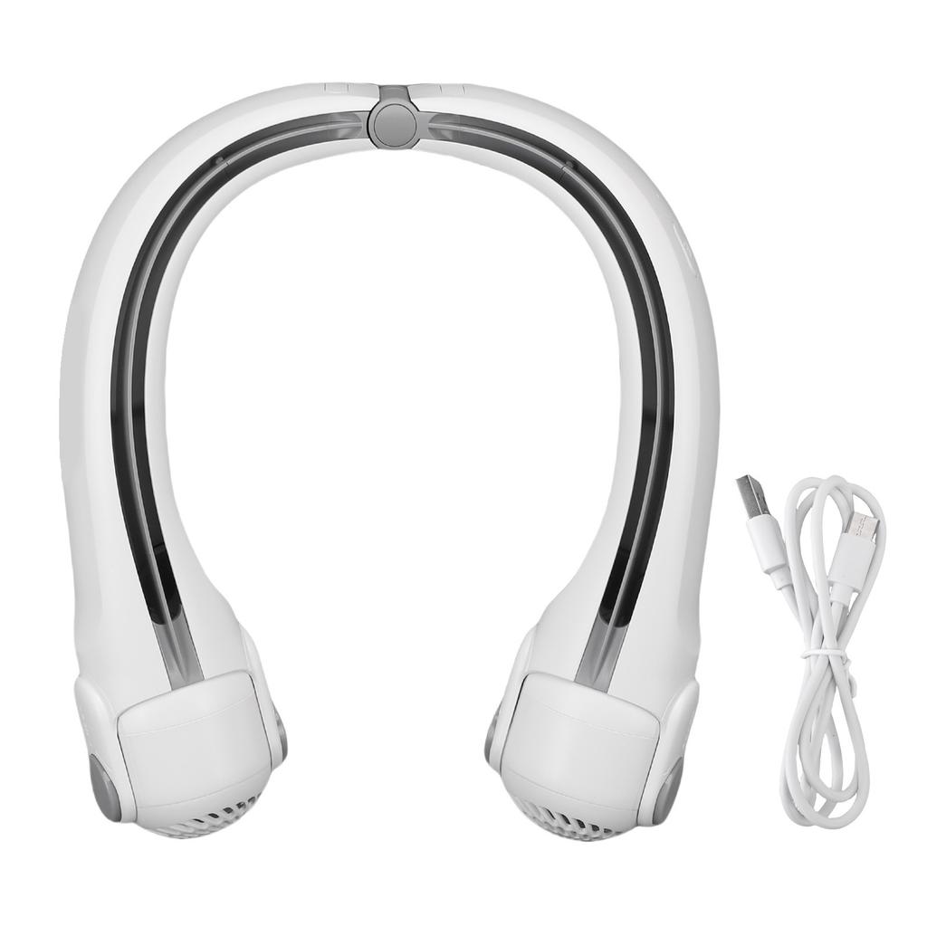 Portable Neck Fan 3 Speeds Bladeless Fan 2400mAh Battery Operated Wearable Personal Fan USB Rechargeable Quiet for
