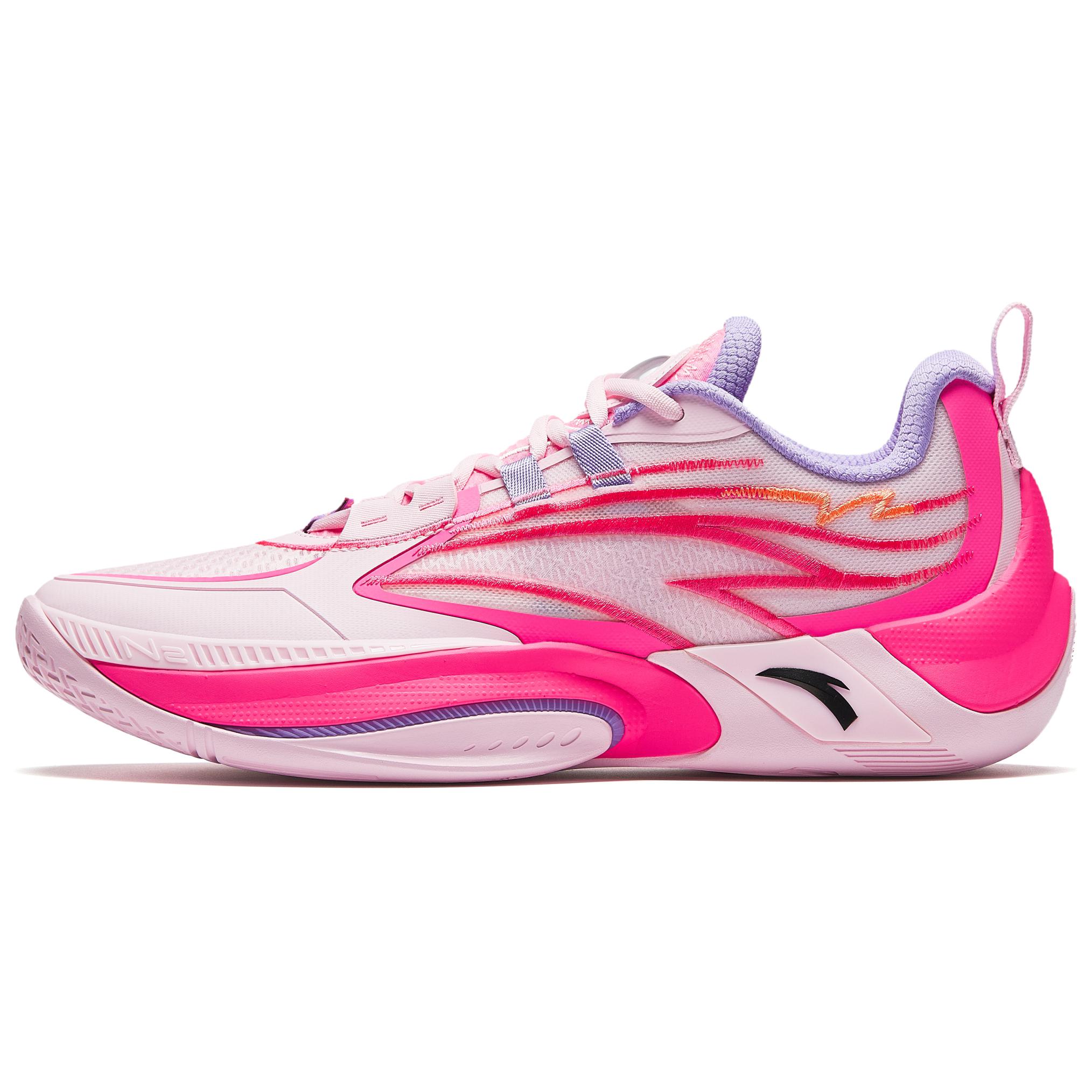 Anta Shunxi 1 V2 Family First Men Low Top Basketball Shoes Pink Purple 912431110Q-1 44