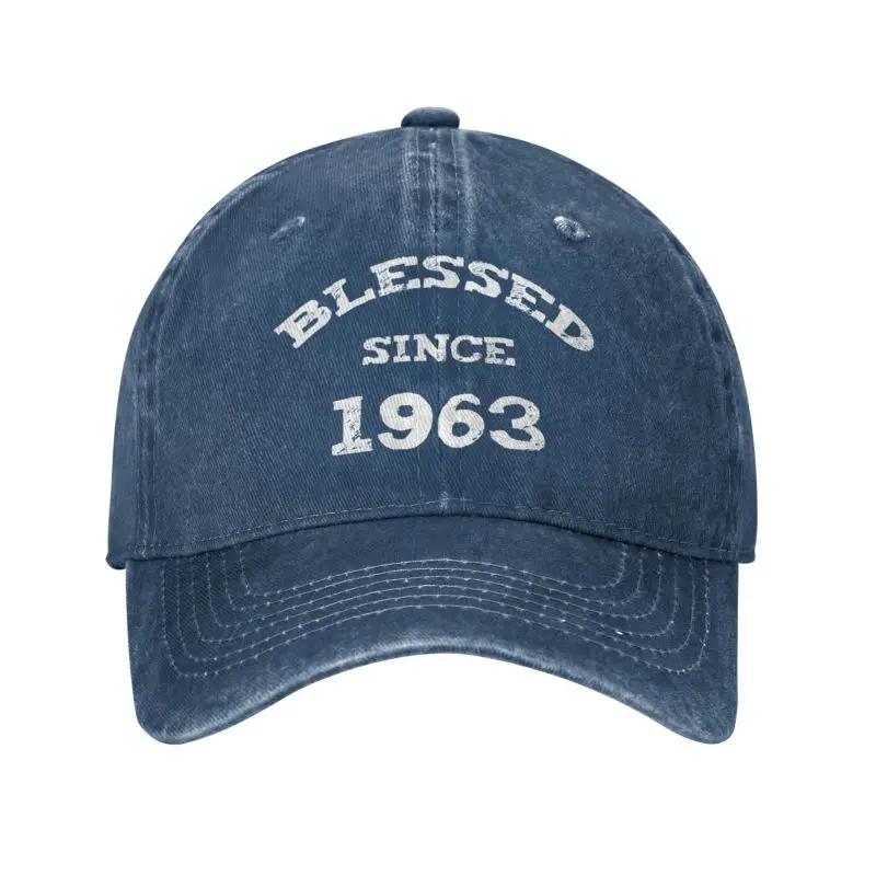 Personalized Cotton Blessed Since 1963 Baseball Cap Sun Protection Men Women's 60 Years Old Gifts 60th Birthday Dad Hat Summer