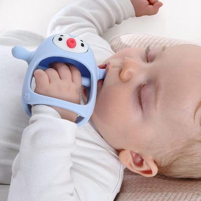 Baby Teether Food Grade Soft Safe Resilient Appease Mood Anti-eating Hand Silicone Kids Teething Newborn Dental Care Chew Toy Baby Product