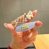 Blue Plaid Heart Bow Cat Hair Clip for Women - Versatile BB Clip for Wispy Bangs