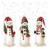 Snowflake Window Decals Cartoon Snowman Window Clings Creative Decorative Sticker  Home Decoration