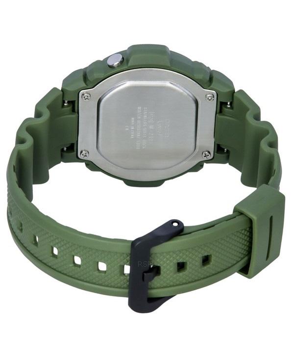 Casio Standard Illuminator Digital Grünes Harzarmband Quarz W-219HC-3B Herrenuhr