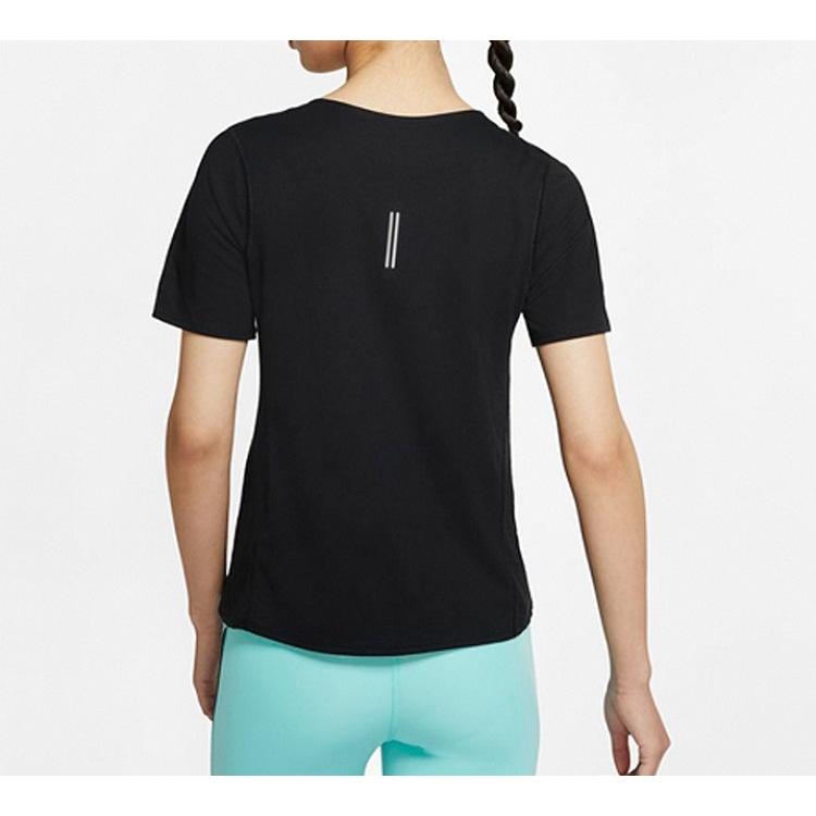 New Nike Set In Sleeve T Shirt Women's Black CU3235-010