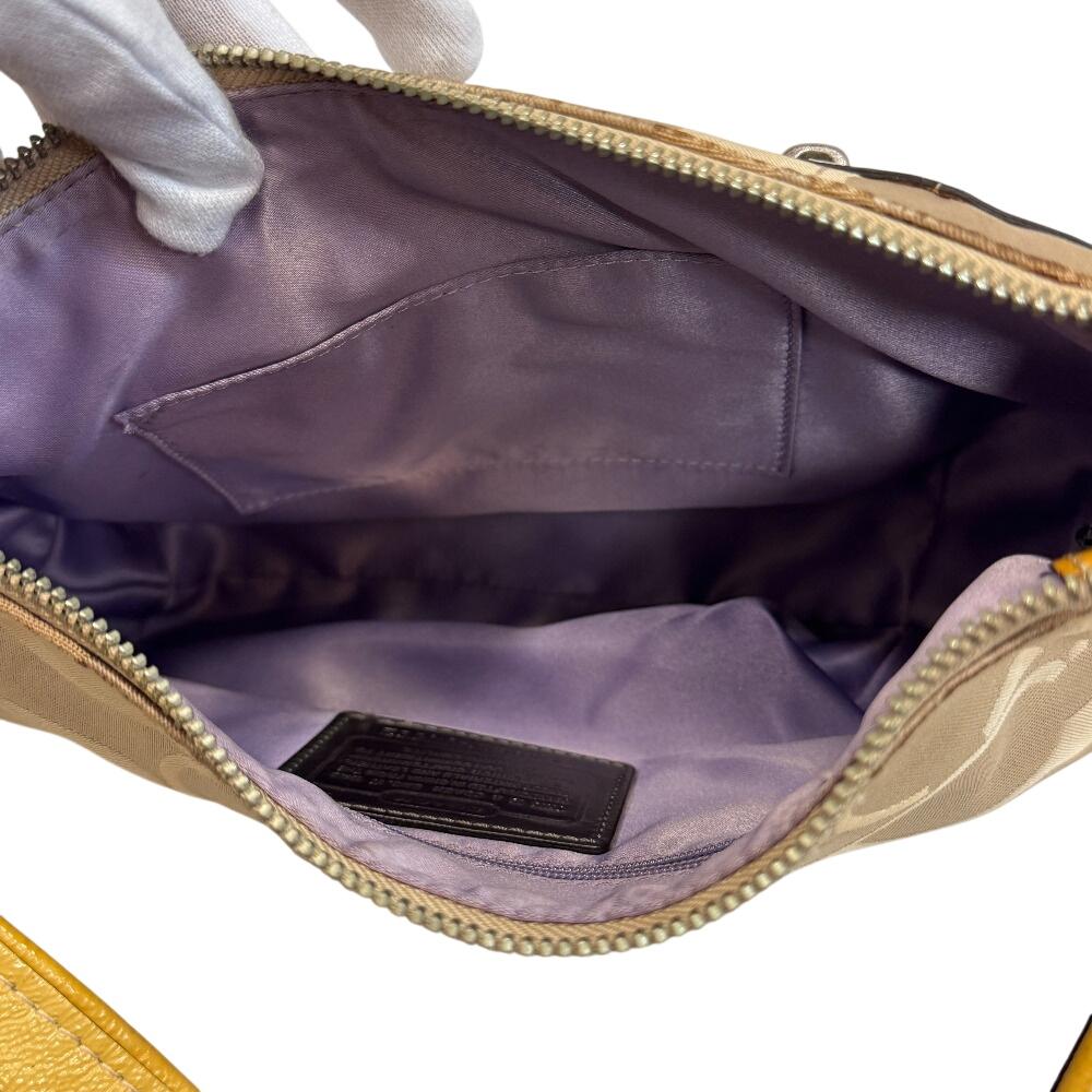 COACH 14562 2-way One-Hand Shoulder Bag (Crossbody Bag) Signature canvas Poppy Shoulder Bag yellow canvas Used