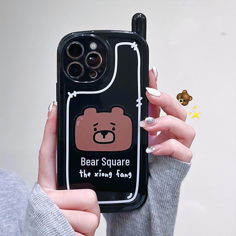 Zhitai Cartoon Bear Silicone Case for iPhone 14 Pro/13/12 Pro/7/8