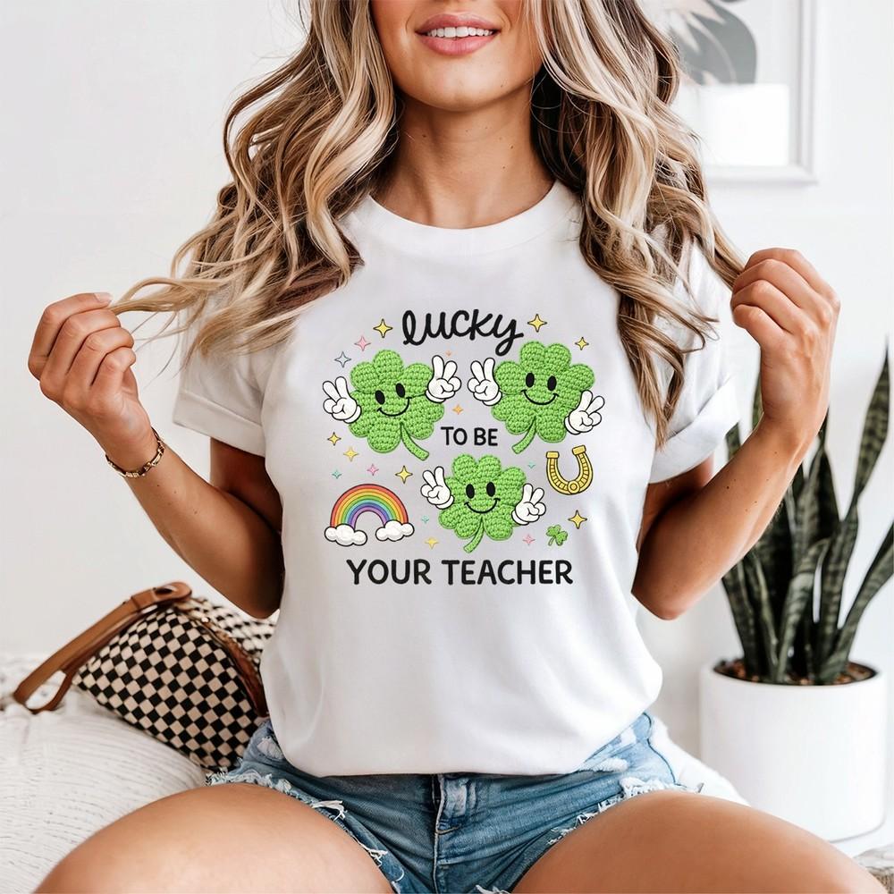 Comfort Colors Unisexs St Patricks Day Teacher Tshirt Lucky To Be Your Teacher