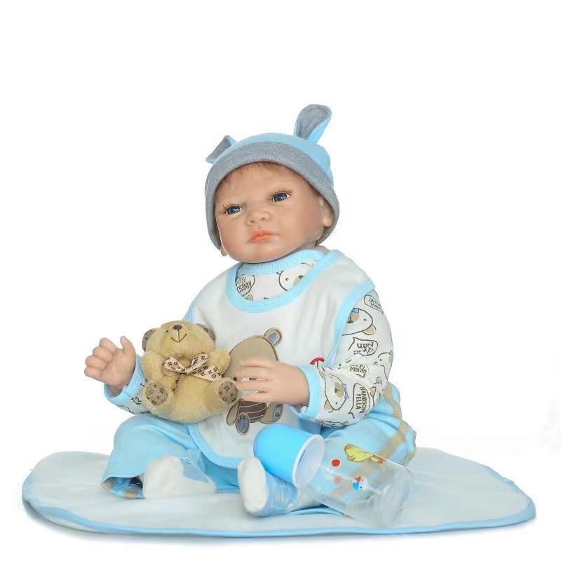 NPK Reborn Baby Doll Simulation for E-commerce 55 cm синий