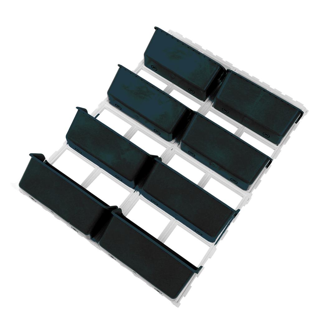 Vertical Wall Planter PP ABS Wall Mounted Hanging Raised Flower Beds for Balcony Patio Fence Porch