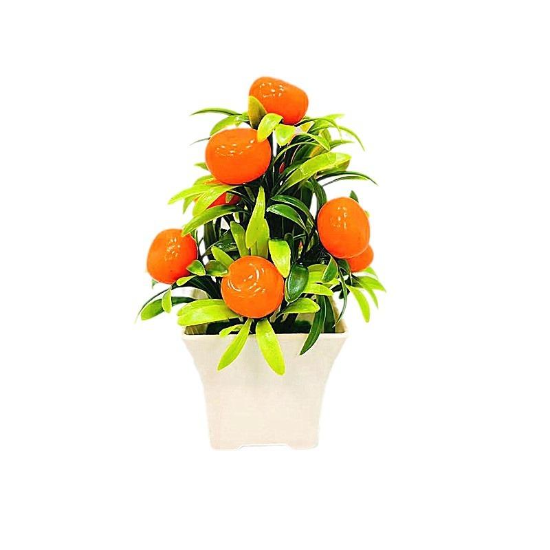 Artificial Potted Plants Artificial Flower Bonsai Artificial Fruit Ornaments 9 Small Fruits Open Pot Small Bonsai