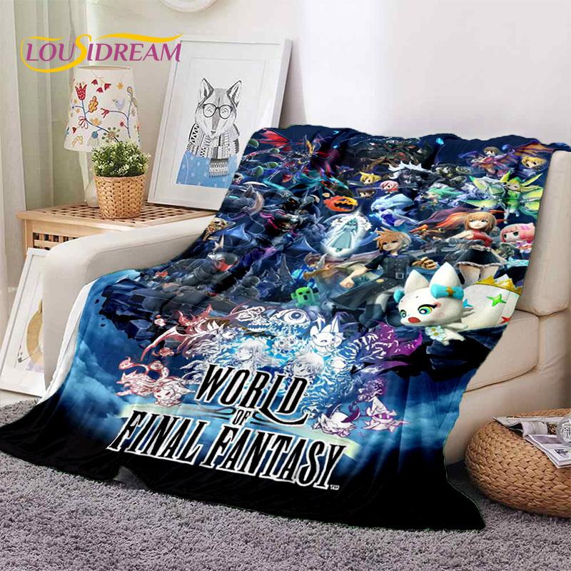 Final Fantasy Series Games Soft Blankets,Keep Warm Throw Blanket Comfortable Blanket for Picnic Beds Sofa Home Bedroom Gift Kids