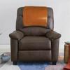 Noora - Funda para reposacabezas de silla reclinable de piel de oveja auténtica, protector de muebles, funda para asiento de teatro Loveseat, fundas reclinables, color marrón