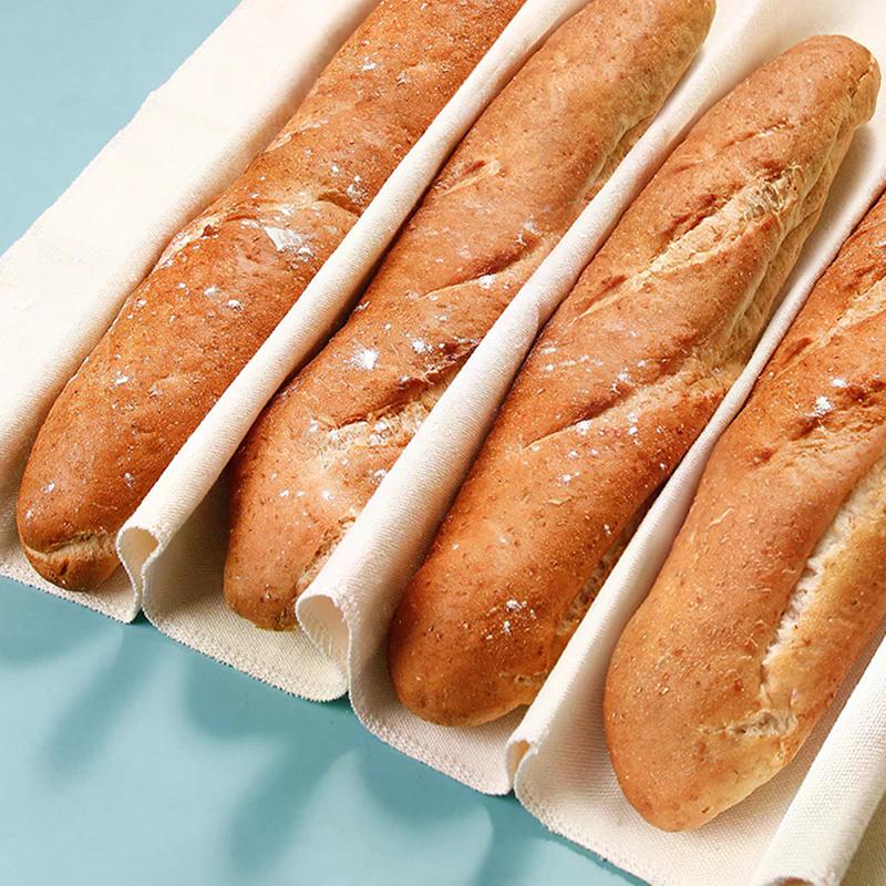 Fermentiertes Tuch für Teig, Bäcker, Pfannen, Bäcker, Teig, Sofa, 100 % reine Baumwolle, Backtuch zum Backen von französischem Brot, Baguettes, Laibe