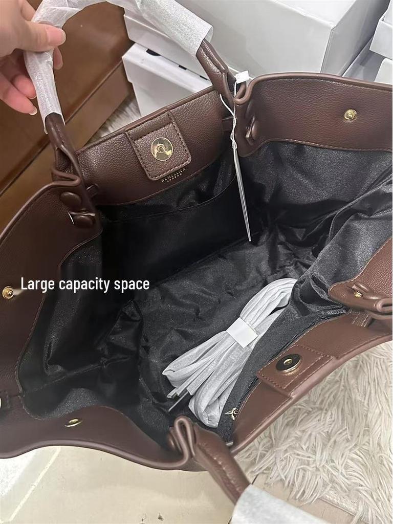 Demellier Wing Large Genuine Leather Tote Handbag