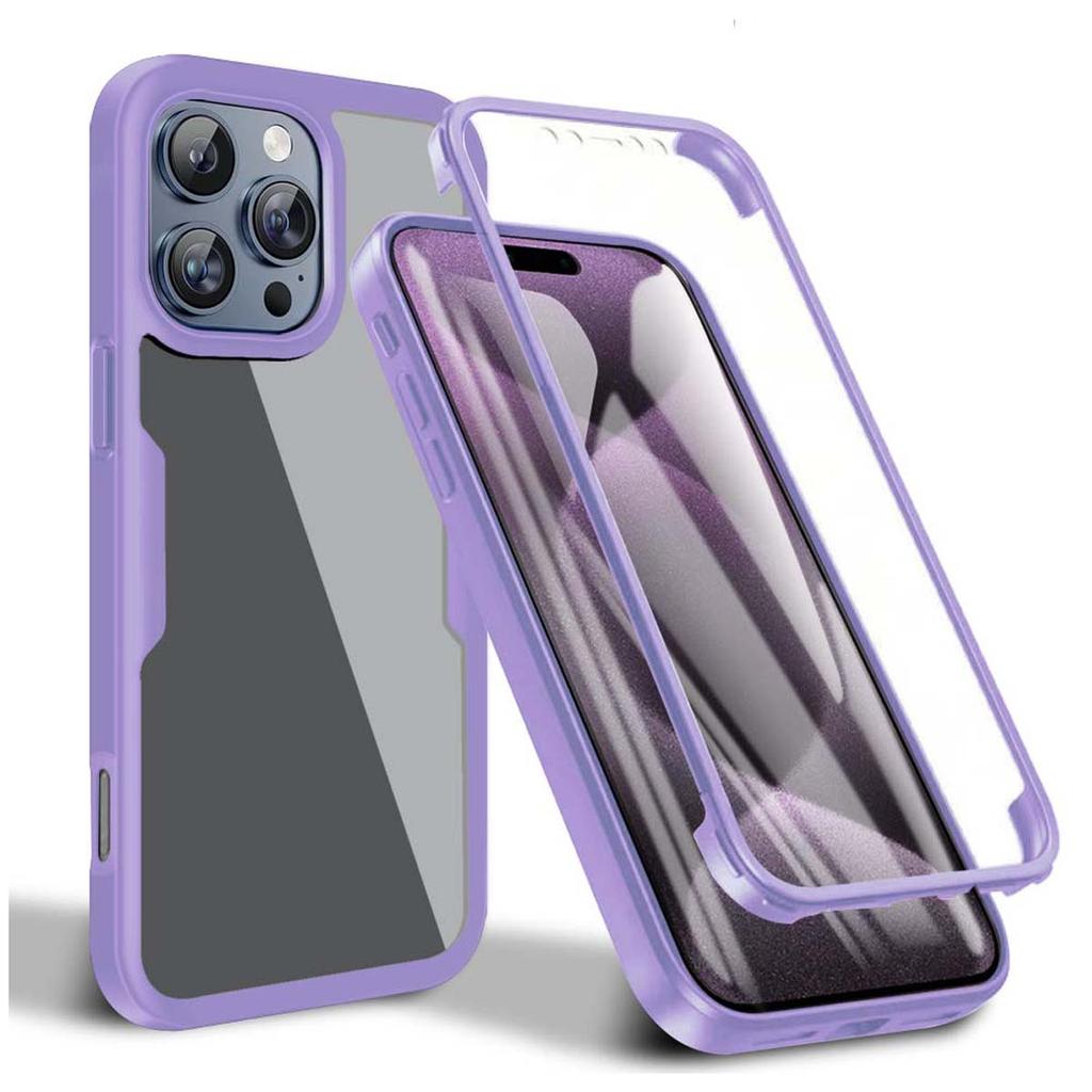 360 Degree Fully Wrapped Anti Shock Anti Fall Phone Case for iPhone 16 15 14 Pro Max Plus 16E