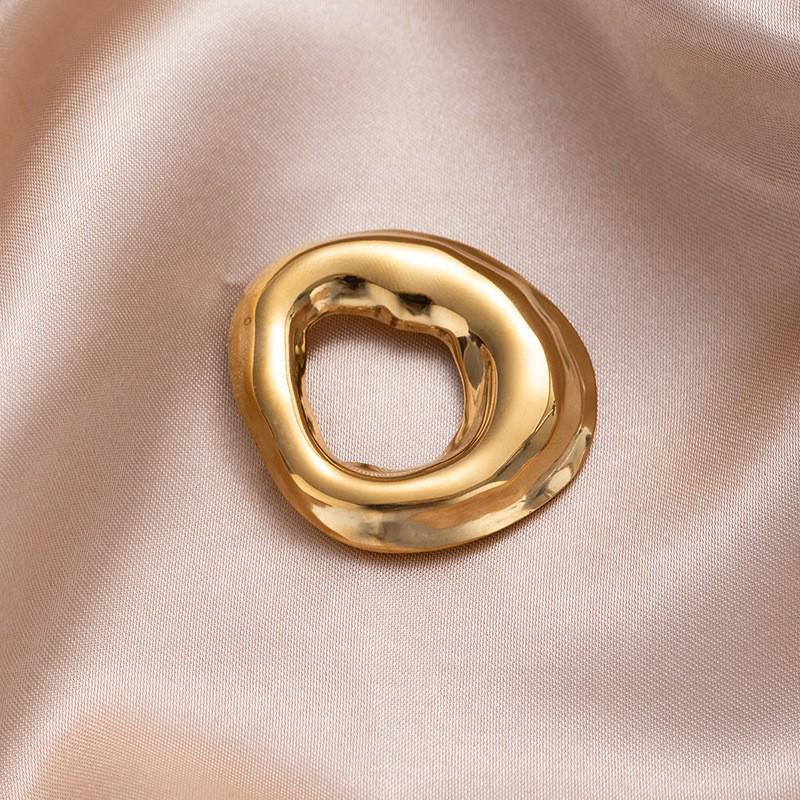 European Minimalist Gold Sunflower Seed Water Drop Stainless Steel Brooch