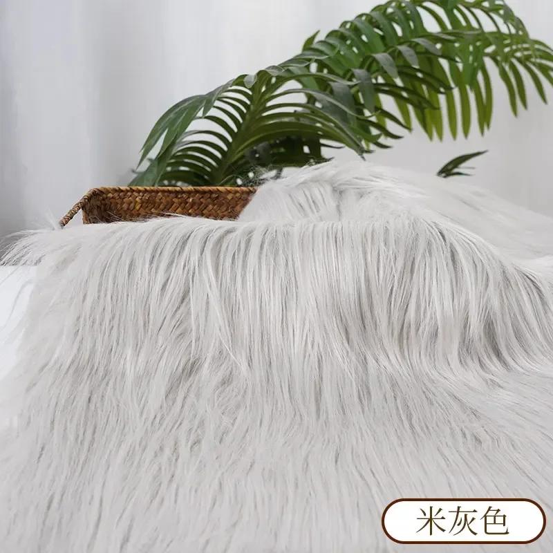 0.5/1 Yard 9cm Faux Fur For Needlework Sewing Doll Toy Beard Hairstyles DIY  Material Accessories Home Decoration Cosplay Fabric