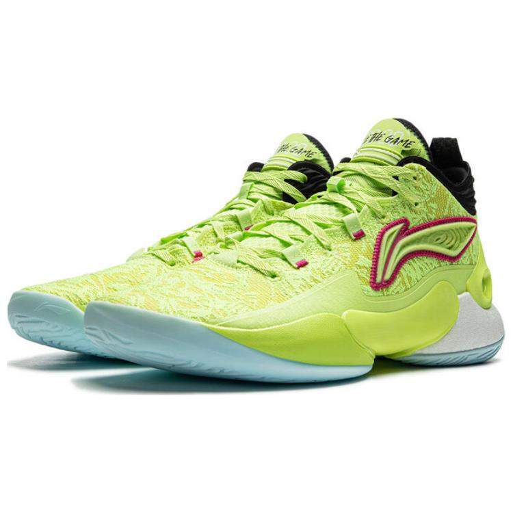 New LINING YuShuai 18 Basketball Shoes Men's Low Top Green Black ABAU087-2