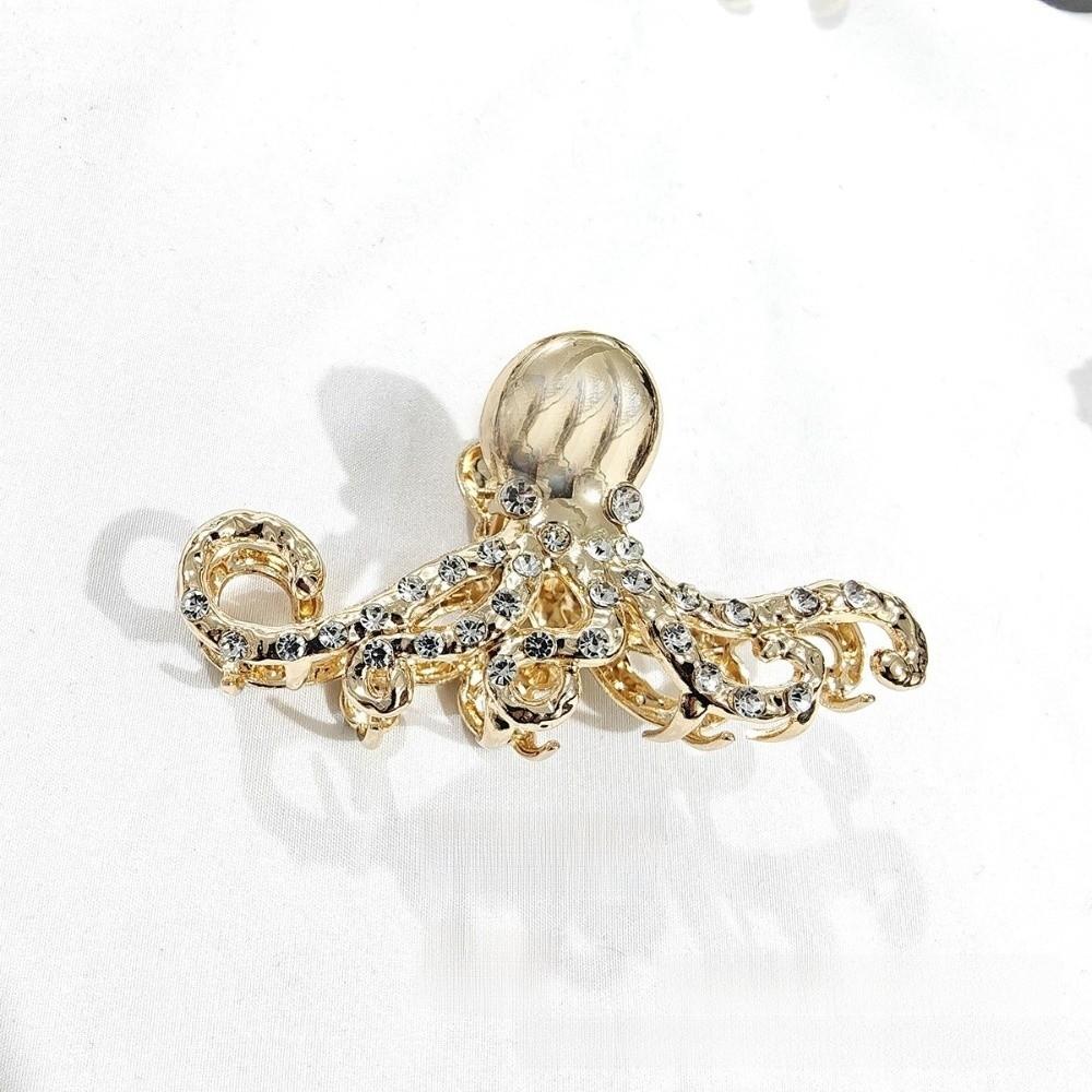 Octopus Women Hair Claw Zinc Zinc Zinc Alloy Hair Crab Clip Vintage Shark Clip Headwear