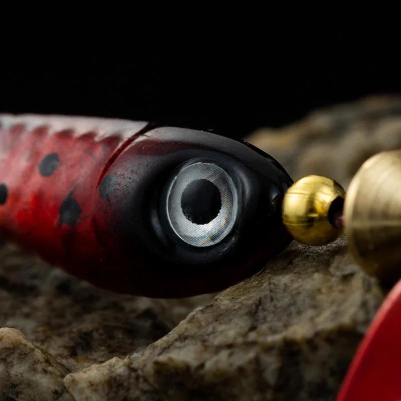 9g Rotating Fishing Bait Spoon Lure with Triple Hook Metal Artificial Fish Wobbler Feeder for Carp