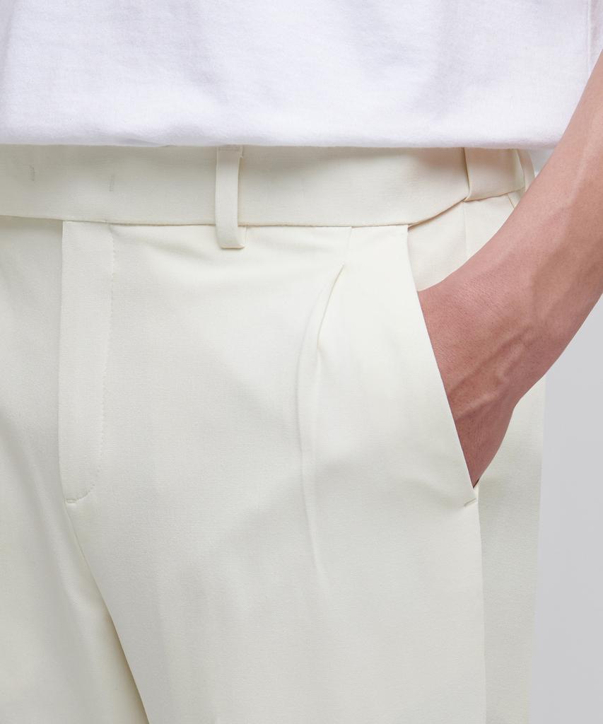 MUSINSA STANDARD Wide Hidden Banding Crop Slacks [Cream]