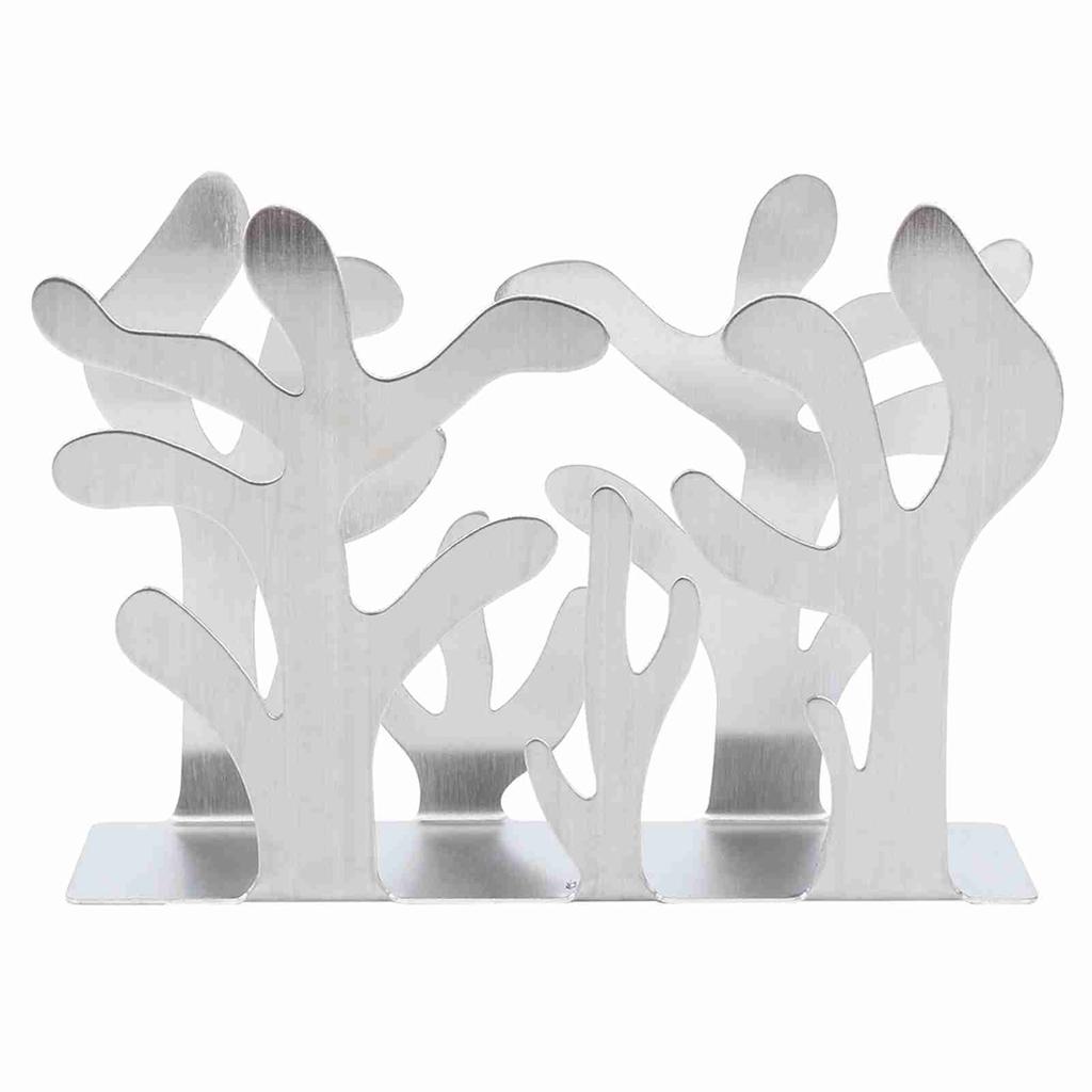 Stainless Steel Plants Shape Tissue Holder Dispenser Napkin Rack Table Paper Rack