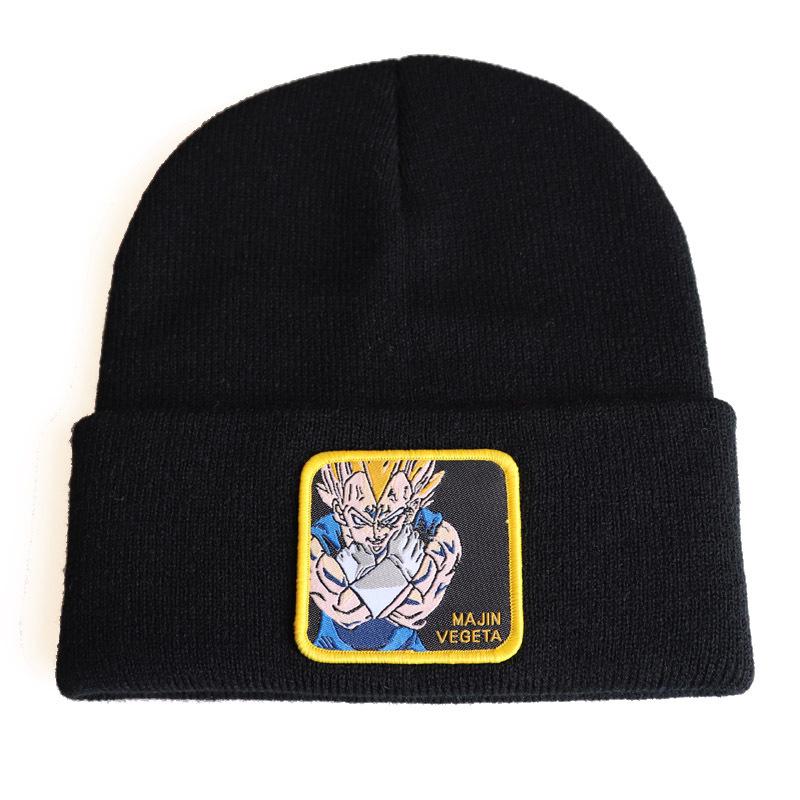 

Новая вязаная шапка-бини с персонажем из аниме Мультяшный Драконий Шар Супер Саяном, хип-хоп, лыжная шапка Adjustable чёрный