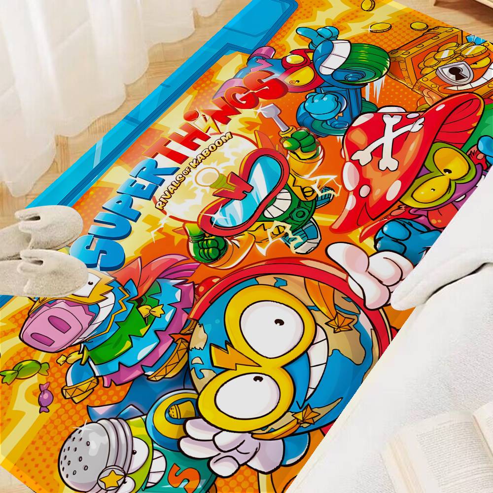 Cute Cartoon Super Zings Floor Mat INS Style Soft Bedroom Floor House Laundry Room Mat Anti-skid Household Carpets