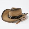 Popular European and American Western Cowboy Straw Hat Men's and Women's Fashion Shade Straw Hat Outdoor Western Cowboy Hat