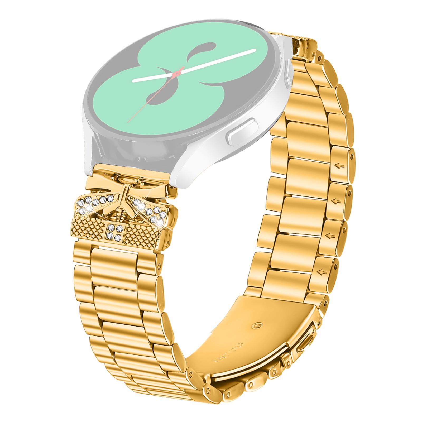 

Replacement Strap for Huami Amazfit GTR 42mm Butterfly Rhinestones Decor Metal Watch Band B