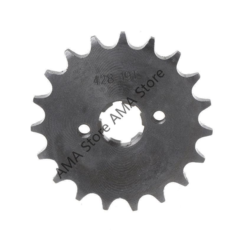 X7JF Motorcycle Hole Dia 20MM 428-20mm-10T/19T Front Engine Sprocket Chain For Dirt Pit Bike Moped ATV Scootor Off-road