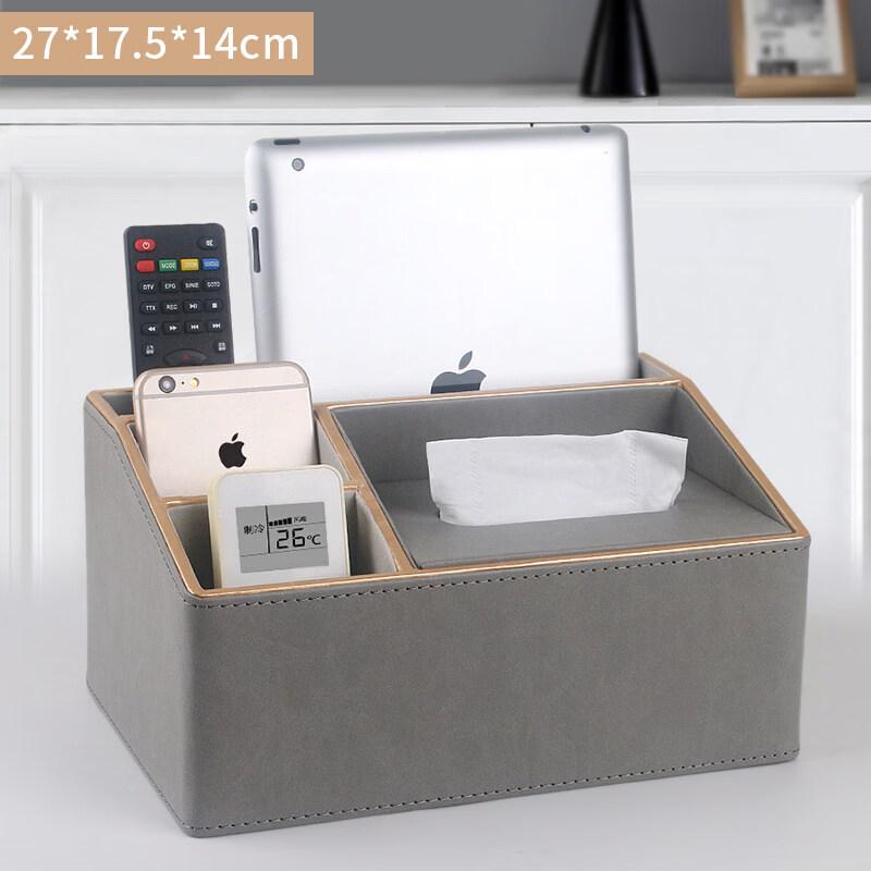 Yuzhuxun White Leather Tissue & Storage Box