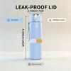 1PC Built Text Minimalist Industrial Logo Print 750ml Portable Sports Water Bottle Leakproof Gym Outdoor Travel Drink Cup